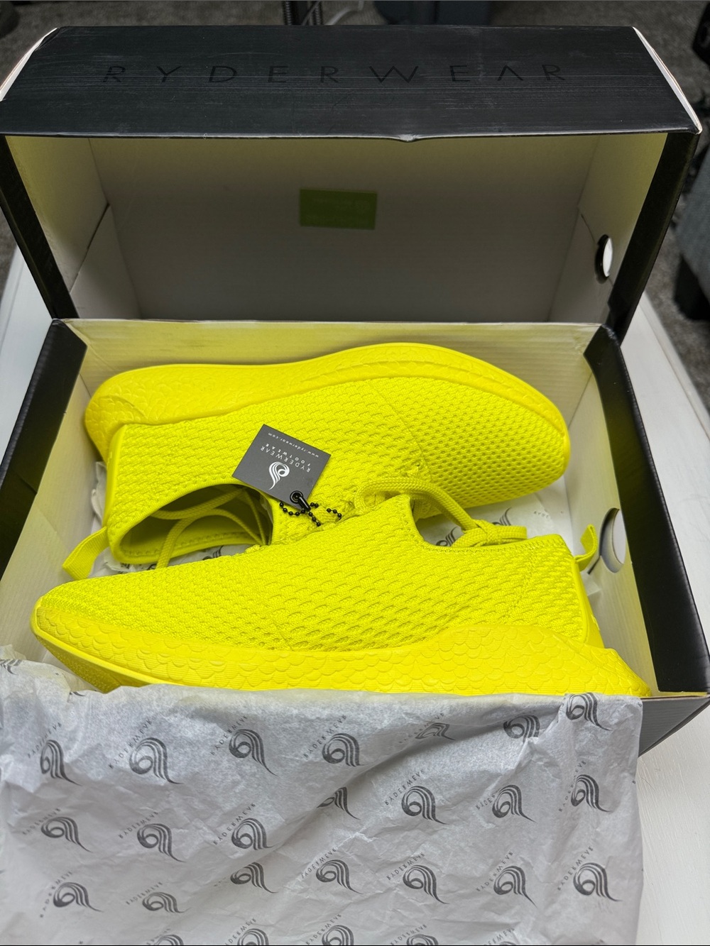 Ryderwear Women’s Neon Yellow Knit Training Sneakers